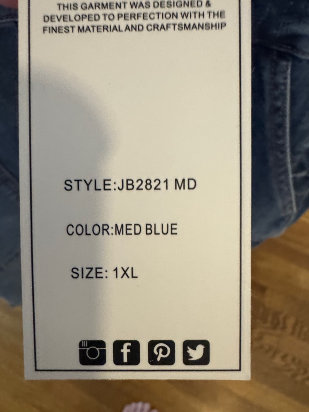 JUDY BLUE (overall fringe skirt) 1X (fits size 14) Los Angeles Denim - Blue NWT - Picture 3 of 3